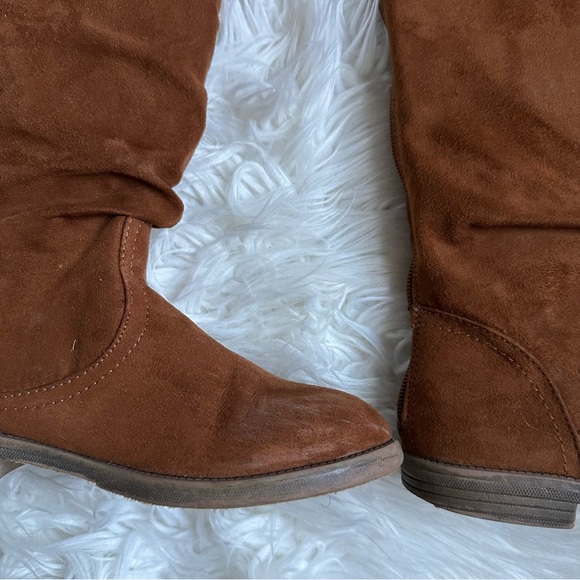 Nina K-I-T Lugg Chestnut Over the Knee Faux Suede Boots Size 2Y - Picture 8 of 10